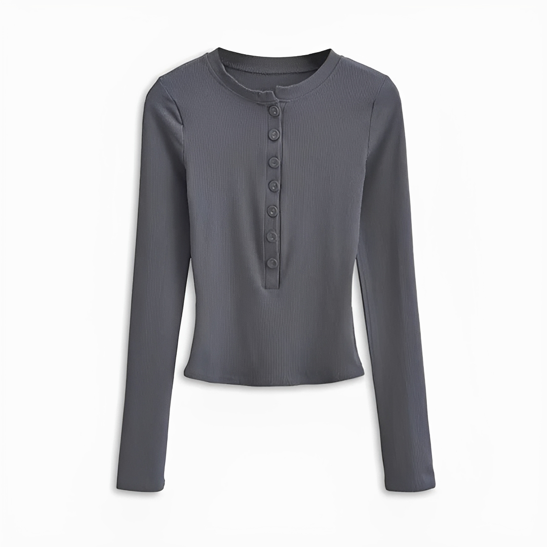 Camisa feminina de manga longa para um look elegante e sofisticado. Blusa versátil, ideal para outono e eventos sociais.