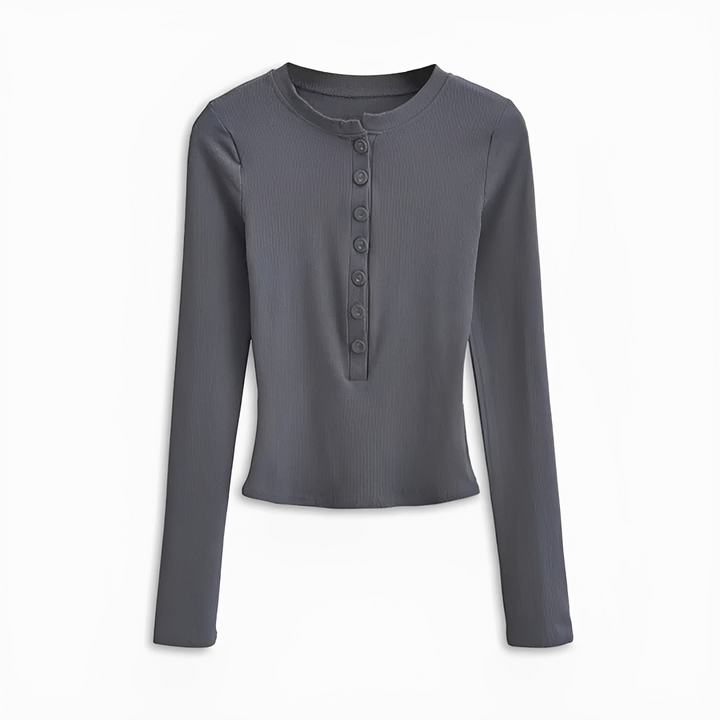 Camisa feminina de manga longa para um look elegante e sofisticado. Blusa versátil, ideal para outono e eventos sociais.