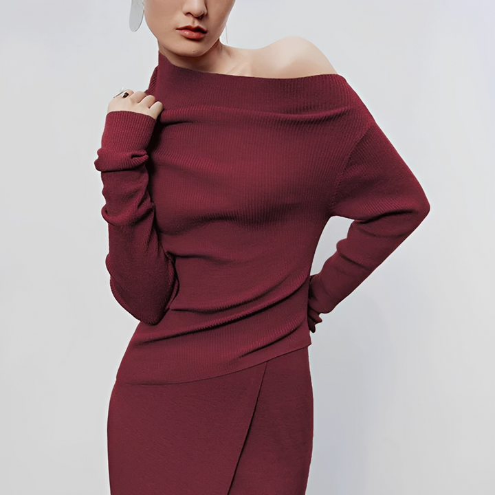 Blusa feminina fashion assimétrica de manga longa, peça chave moderna para um look versátil e estiloso.