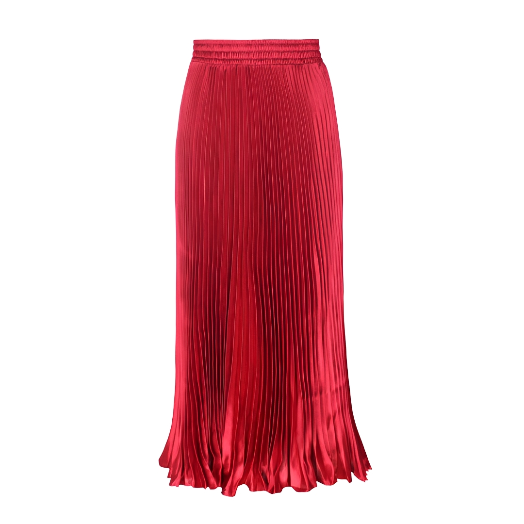 Saia feminina plissada, um item versátil que transita do casual ao chic com elegância.
