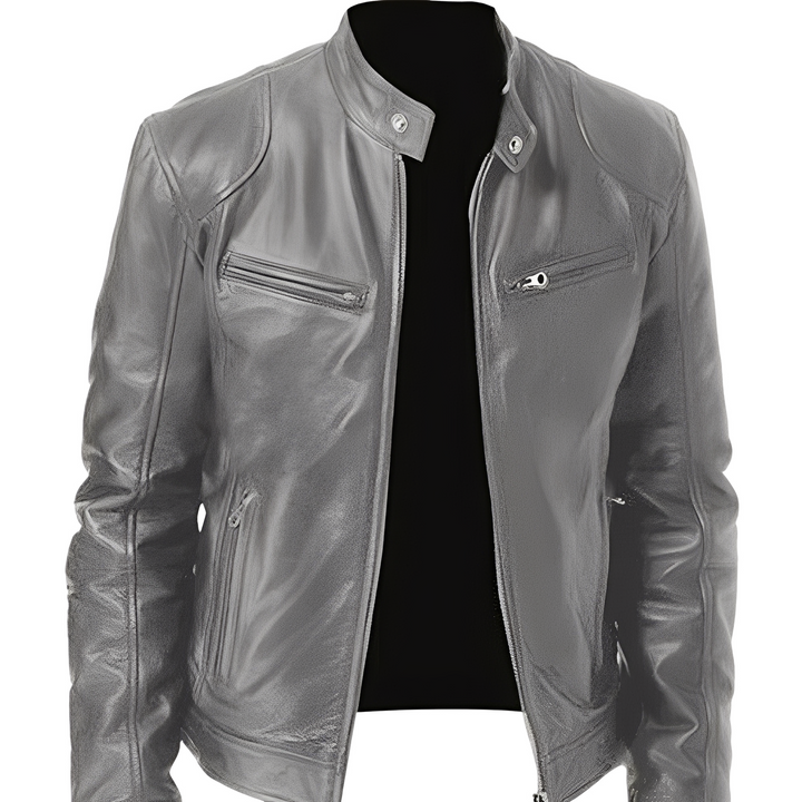 Casaco masculino elegante slim fit. Jaqueta casual de outono inverno para moda masculina moderna.