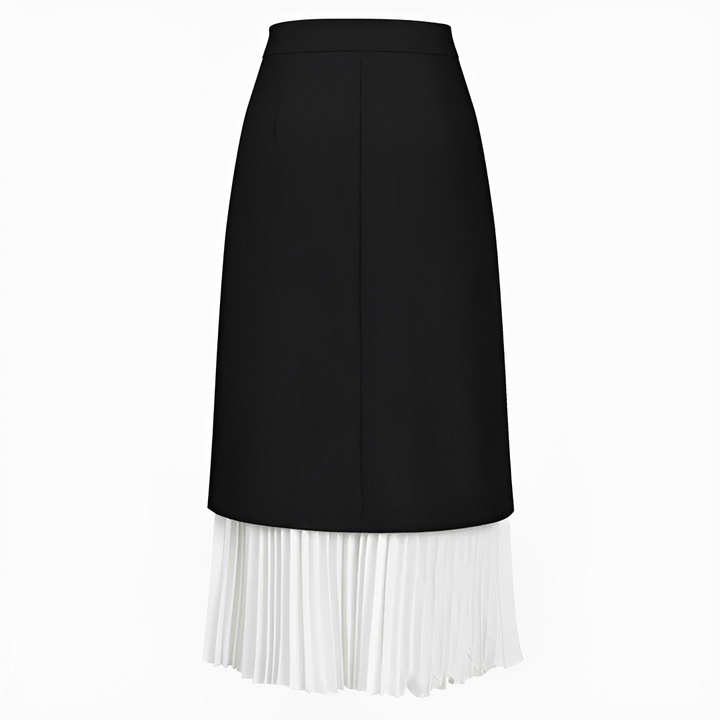 Saia longa plissada elegante para mulher. Perfeita para looks de primavera/verão, casual chique. Tendência moda feminina.