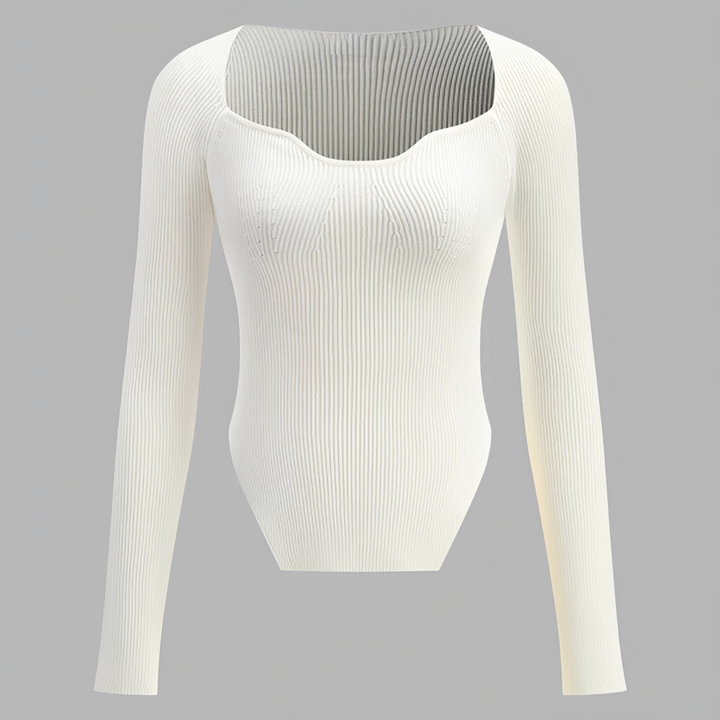 Blusa casual feminina de manga longa, super versátil para diversos looks. Confortável e moderna.