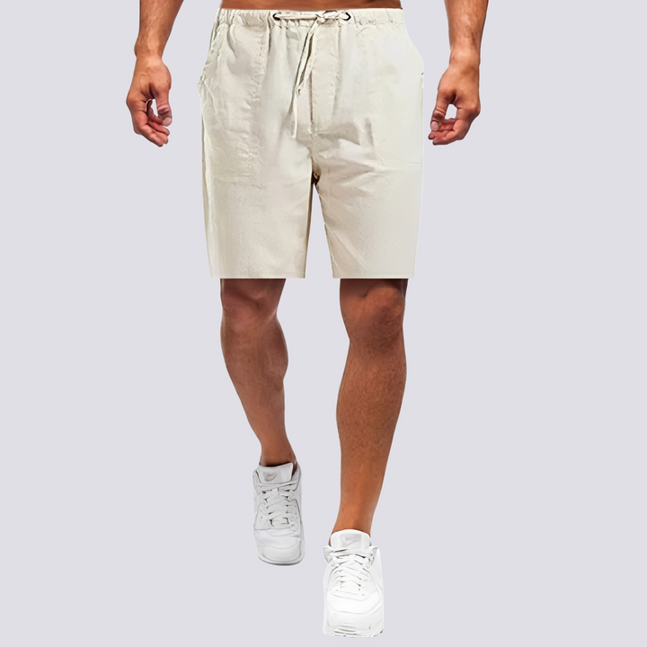 Shorts masculinos retos casuais, perfeitos para o dia a dia. Conforto e estilo para o verão.