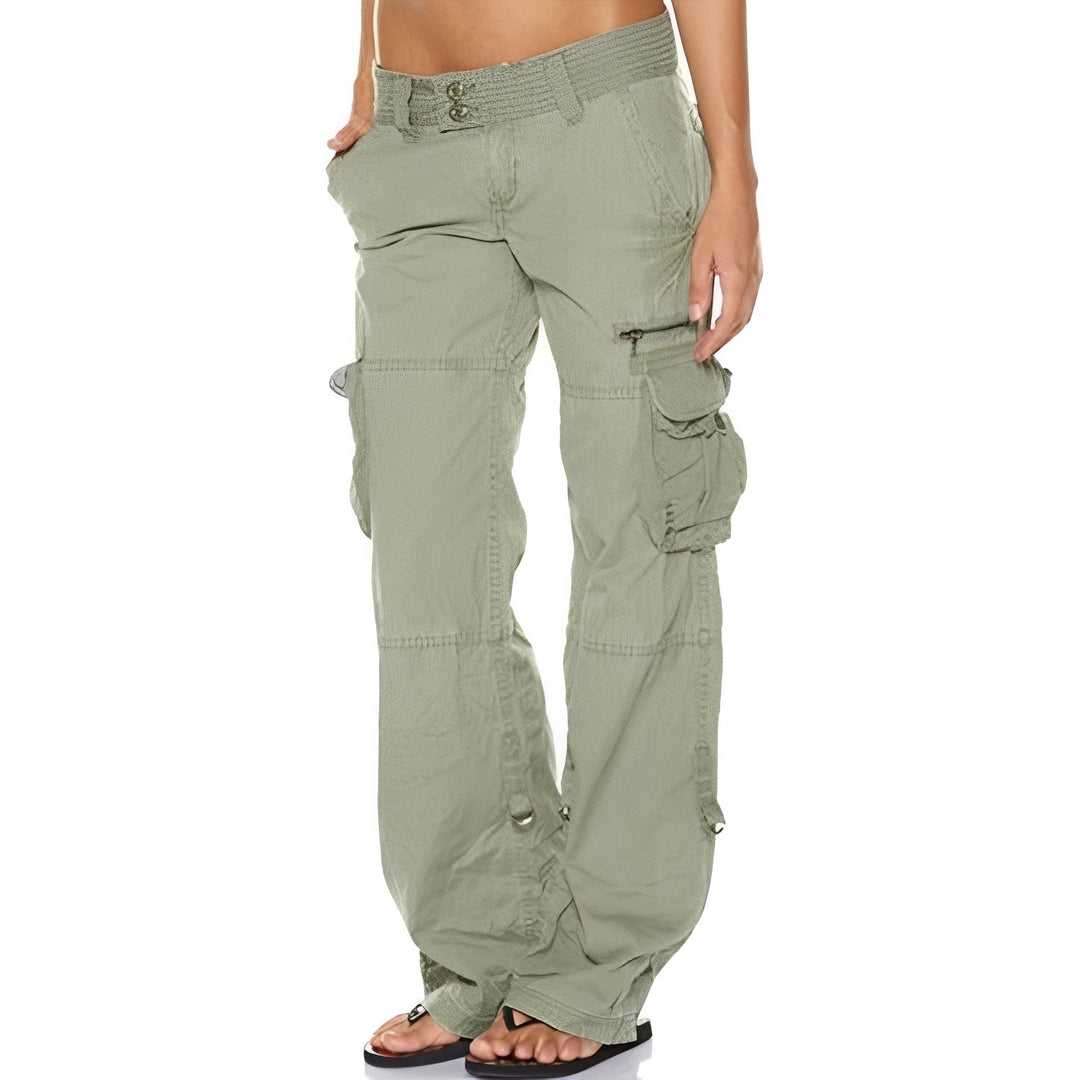Calça Cargo Feminina Matilda folgada com bolsos. Estilo moderno e conforto versátil para moda casual.