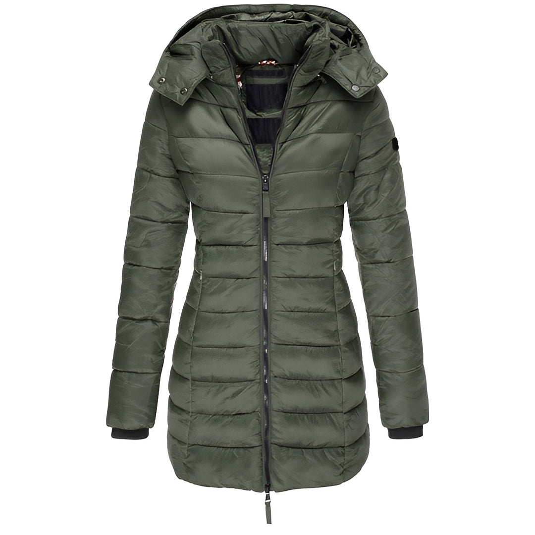 Jaqueta feminina de inverno quente, casaco versátil para o frio. Combina conforto e estilo elegante para o dia a dia.