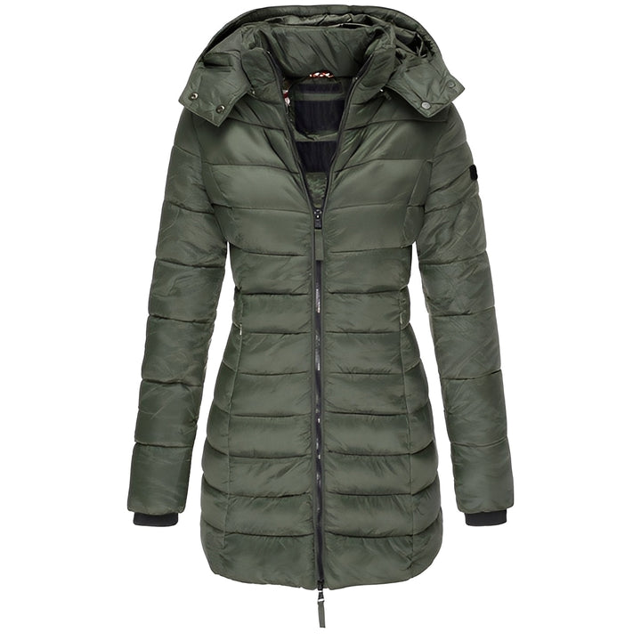 Jaqueta feminina de inverno quente, casaco versátil para o frio. Combina conforto e estilo elegante para o dia a dia.