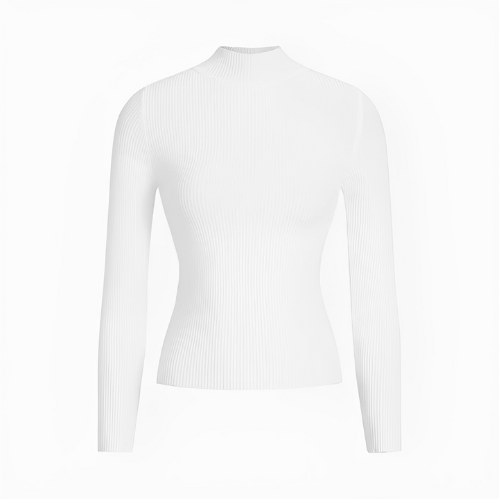 Top feminino canelado de manga longa, super aconchegante e confortável para os dias frios de outono e inverno.