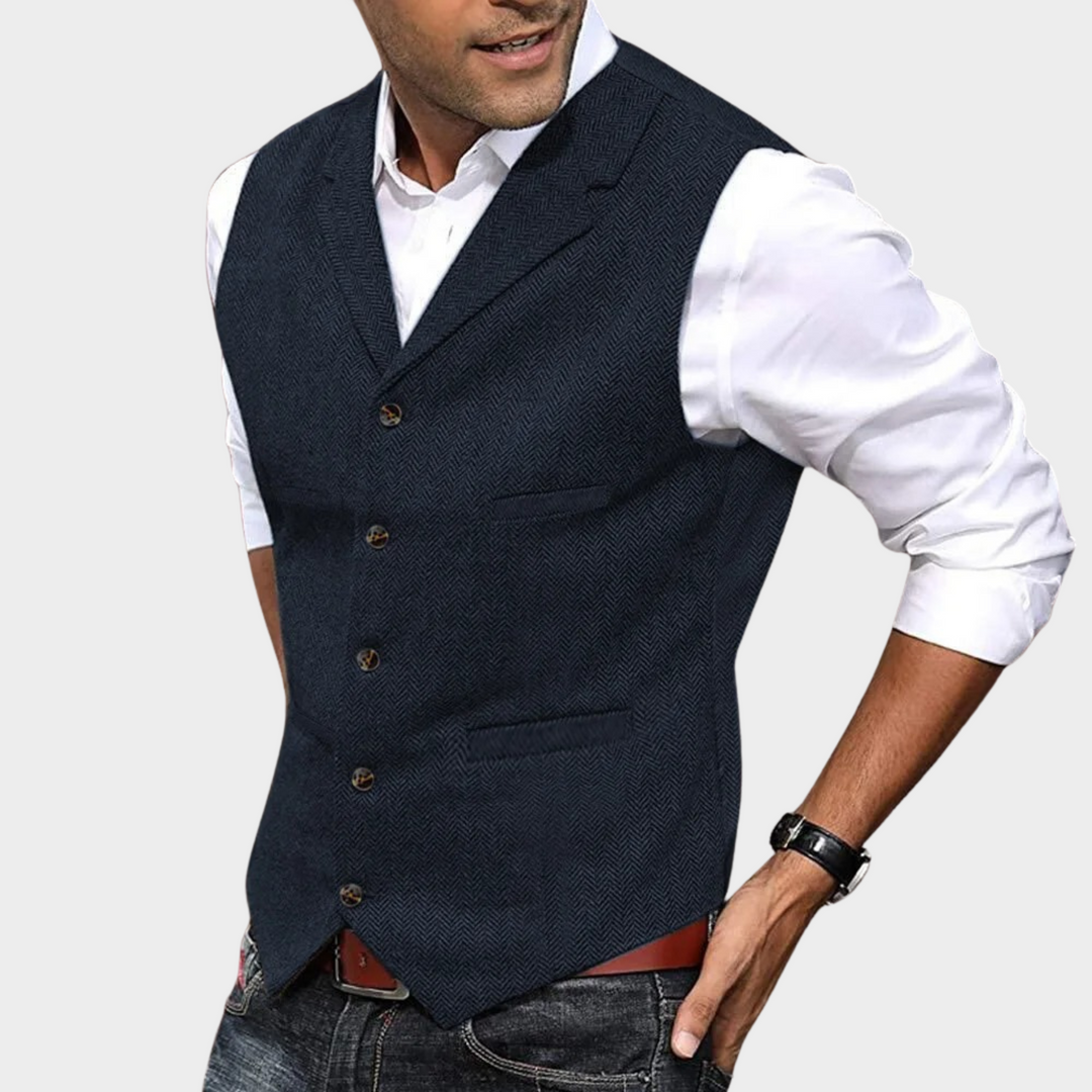 Colete masculino de luxo elegante. Ideal para ocasiões formais, casamentos e festas, realça estilo e sofisticação.