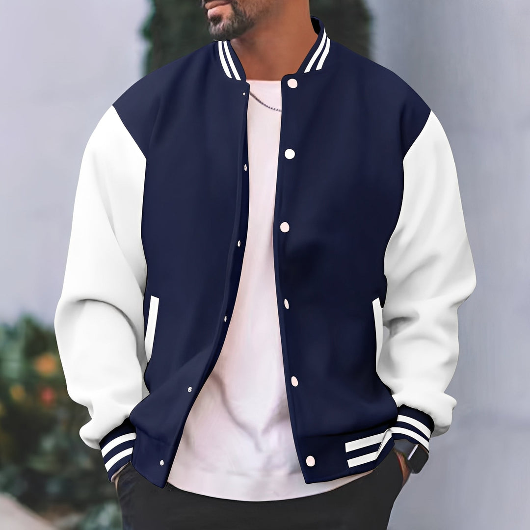 Casaco jaqueta bomber masculino solto e estiloso, perfeito para o conforto urbano nas estações de primavera e outono.