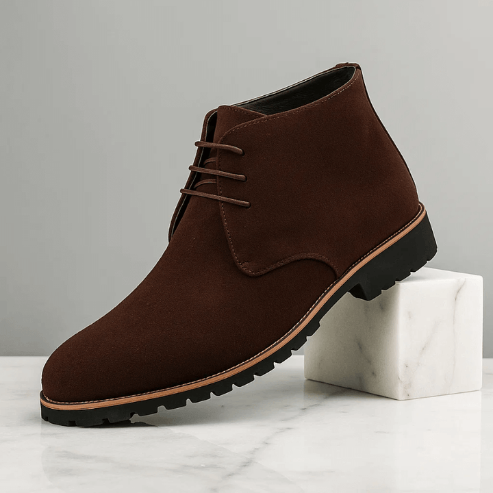 Botas masculinas robustas e elegantes para aventura. Perfeitas para caminhada e uso urbano no outono/inverno.