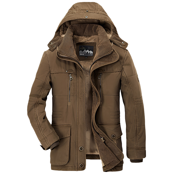 Casaco masculino de inverno elegante e quente. Sobretudo versátil para moda masculina casual e formal.