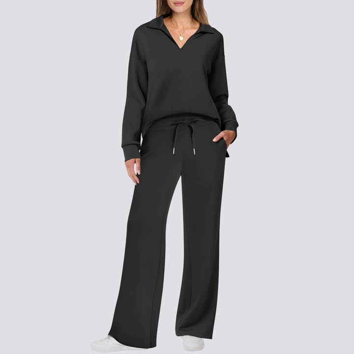 Conjunto Tiana de loungewear feminino. Roupa casual e estilosa para o verão, oferecendo máximo conforto e moda.
