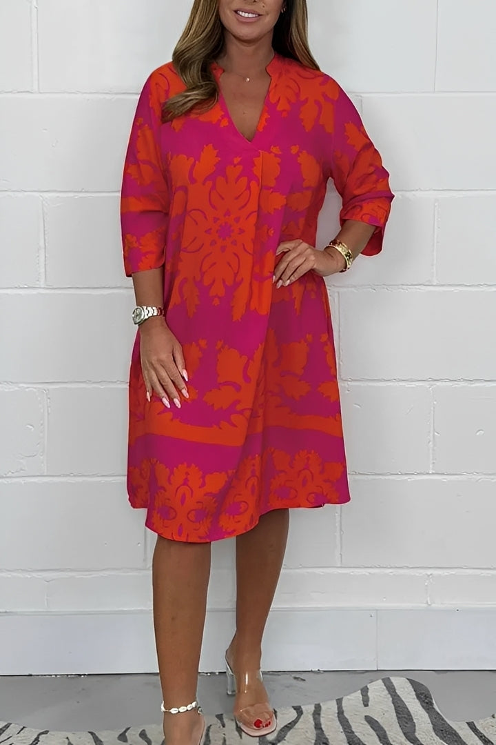 Vestido feminino elegante para primavera verão, folgado e confortável. Moda casual chic.