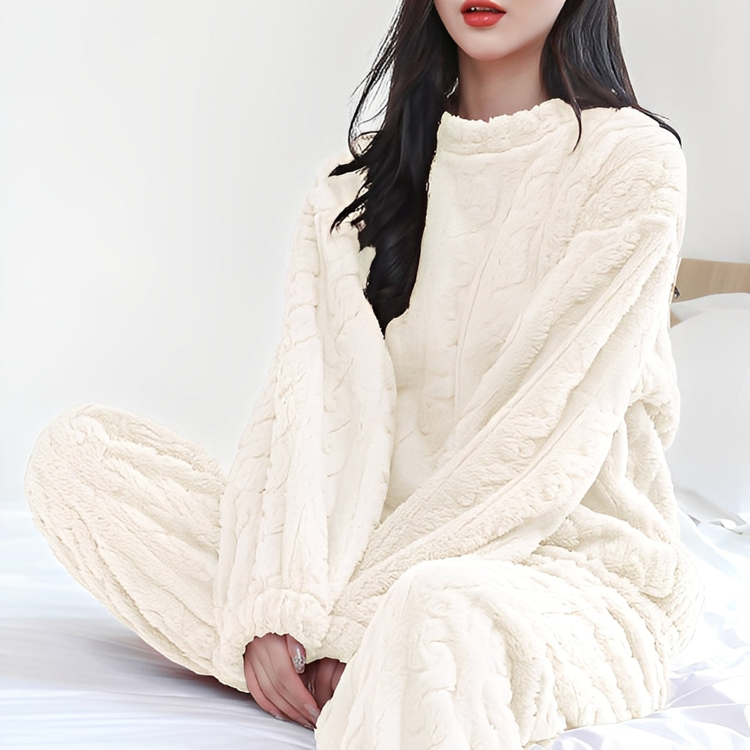 Conjunto feminino de fleece, presente perfeito, macio e aconchegante para o máximo conforto e estilo.