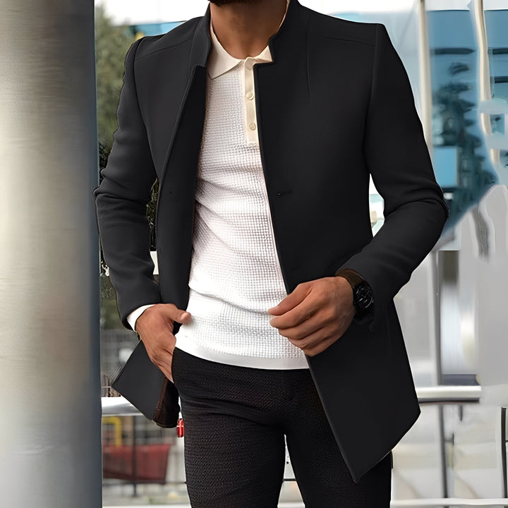 Estilosa jaqueta masculina slim-fit para outono/inverno, com design moderno e elegante que proporciona conforto.