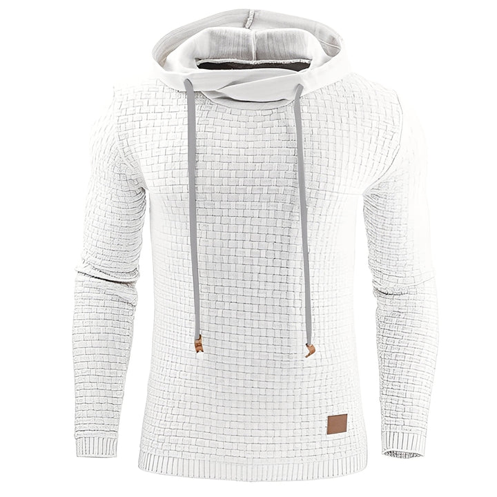Hoodie masculino versátil de manga longa, ideal para moda casual e roupa de outono inverno.