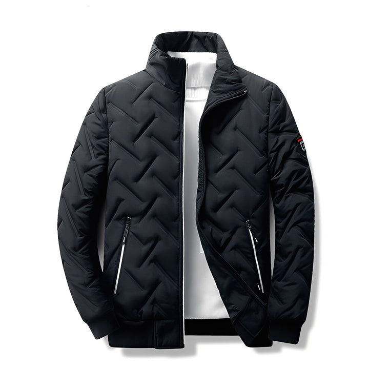 Jaqueta acolchoada masculina Tanner em cor vibrante, um outerwear versátil para looks casuais de inverno.