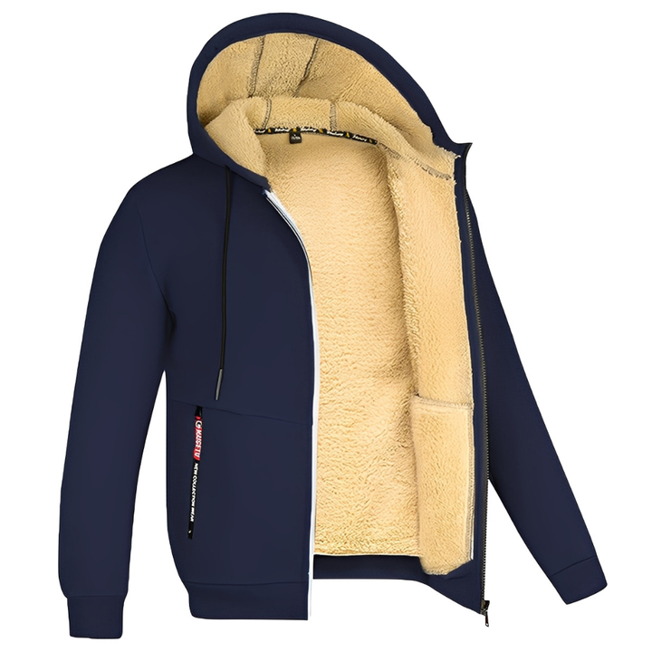 Agasalho masculino casual com capuz para o inverno. Conforto e moda para proteger do frio com estilo.