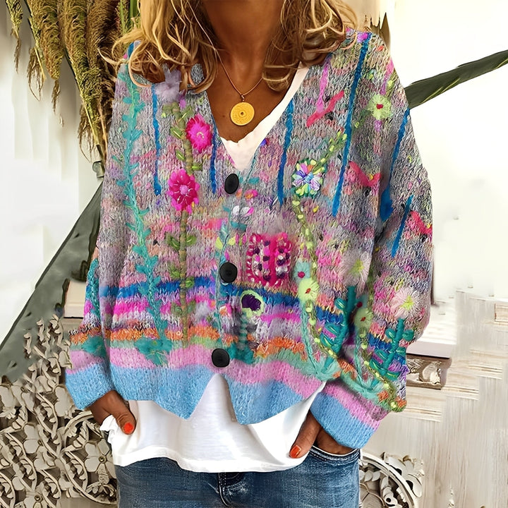 Suéter feminino Nydia: tricot elegante para o inverno, com aconchego e estilo. Ideal para dias frios.