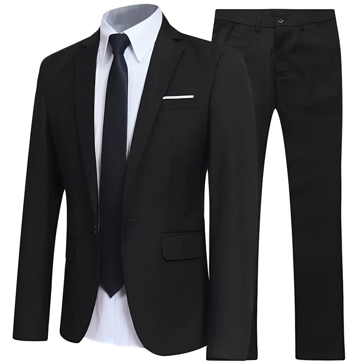 Moda homem: conjunto masculino de duas peças para todas as estações. Estilo elegante e versátil, look moderno e chique.