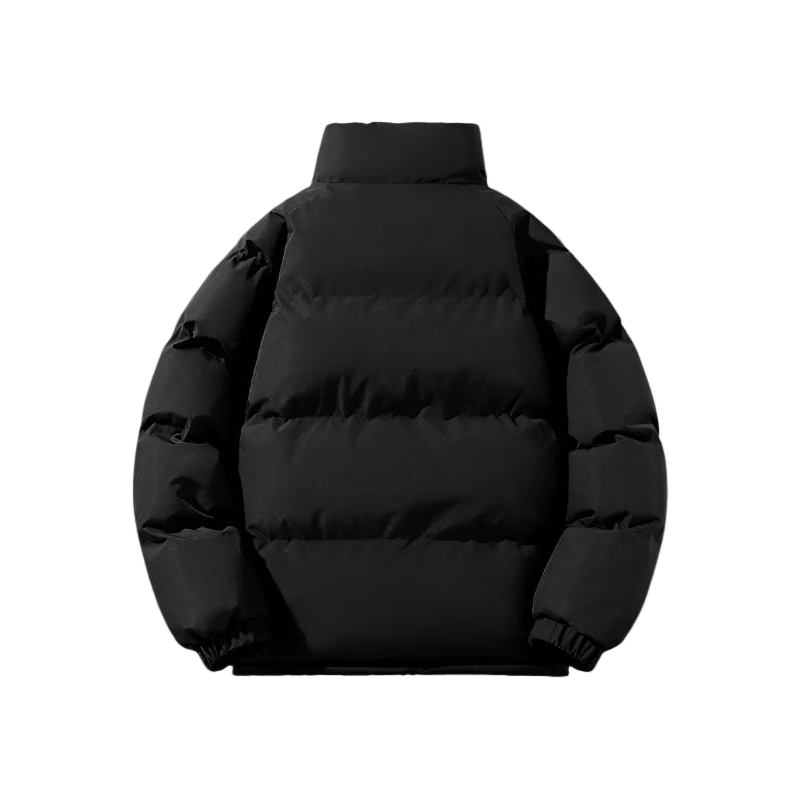 Jaqueta de inverno masculina puffer acolchoada, para frio e estilo casual urbano.