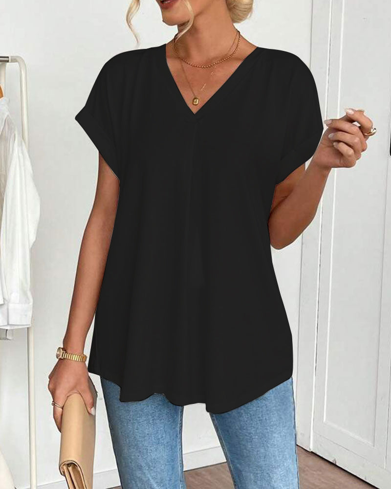 Camiseta feminina confortável, ideal para looks casuais de verão.