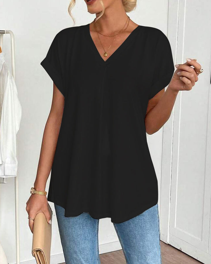 Camiseta feminina confortável, ideal para looks casuais de verão.