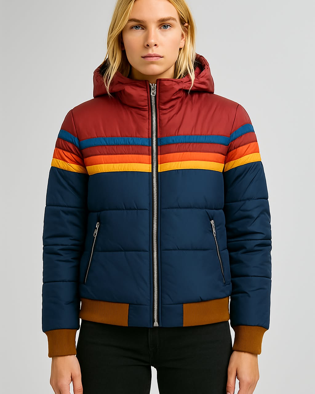 Capa de chuva feminina elegante e impermeável, perfeita para mulheres que buscam estilo e proteção contra a chuva.