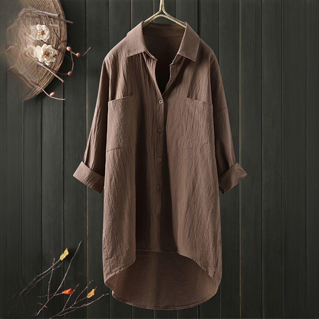 Camisa feminina casual oversized, peça chave para um guarda-roupa versátil. Estilo moderno e elegante.