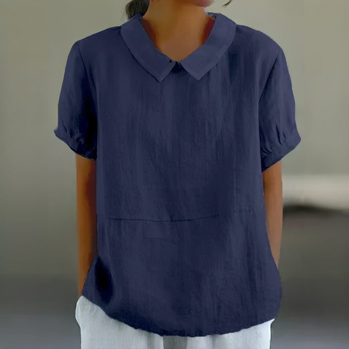 Blusa feminina confortável e fresca para o verão. Estilo moderno e versátil, perfeita para um visual casual chic e elegante.