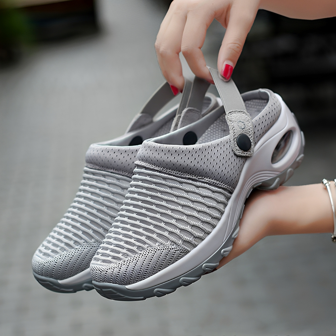 Sapatos femininos de verão respiráveis e confortáveis. O design leve é perfeito para o dia a dia e atividades casuais.