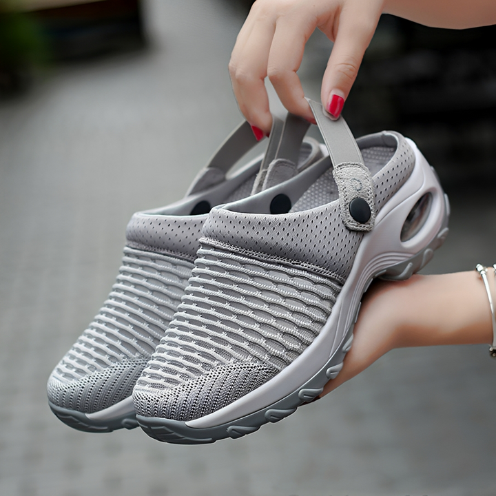 Sapatos femininos de verão respiráveis e confortáveis. O design leve é perfeito para o dia a dia e atividades casuais.
