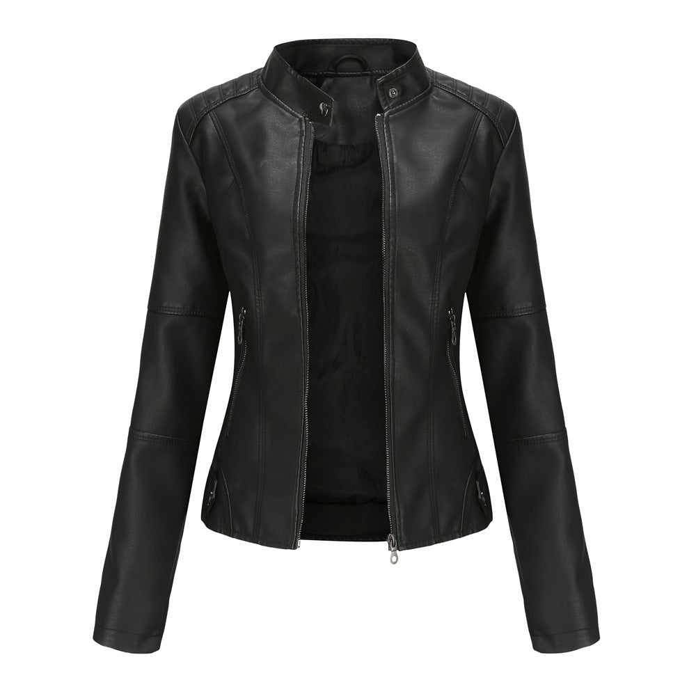 Elegante casaco feminino clássico, jaqueta versátil para moda de outono/inverno.