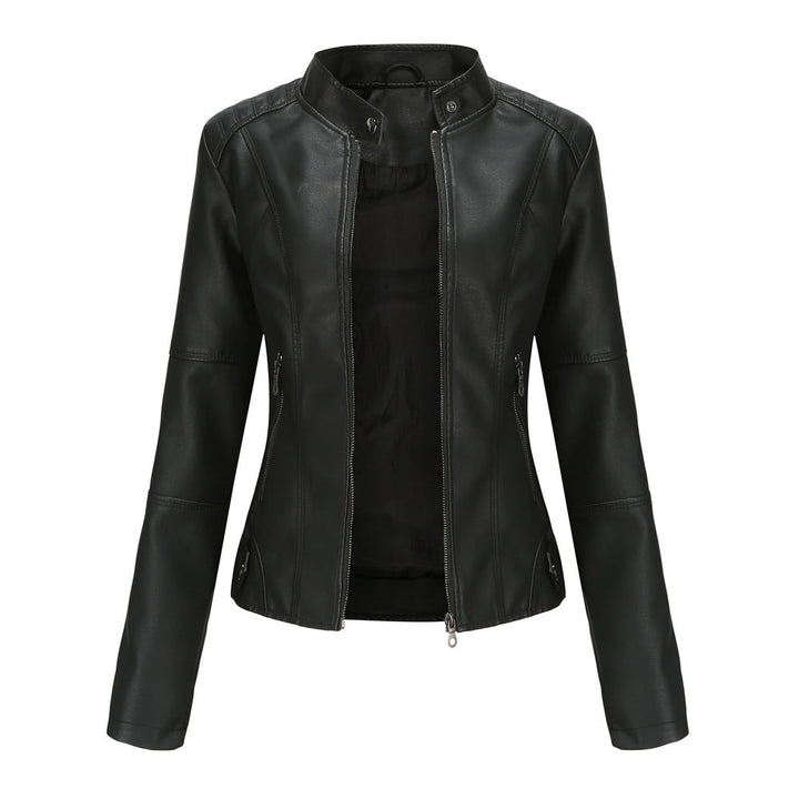 Elegante casaco feminino clássico, jaqueta versátil para moda de outono/inverno.