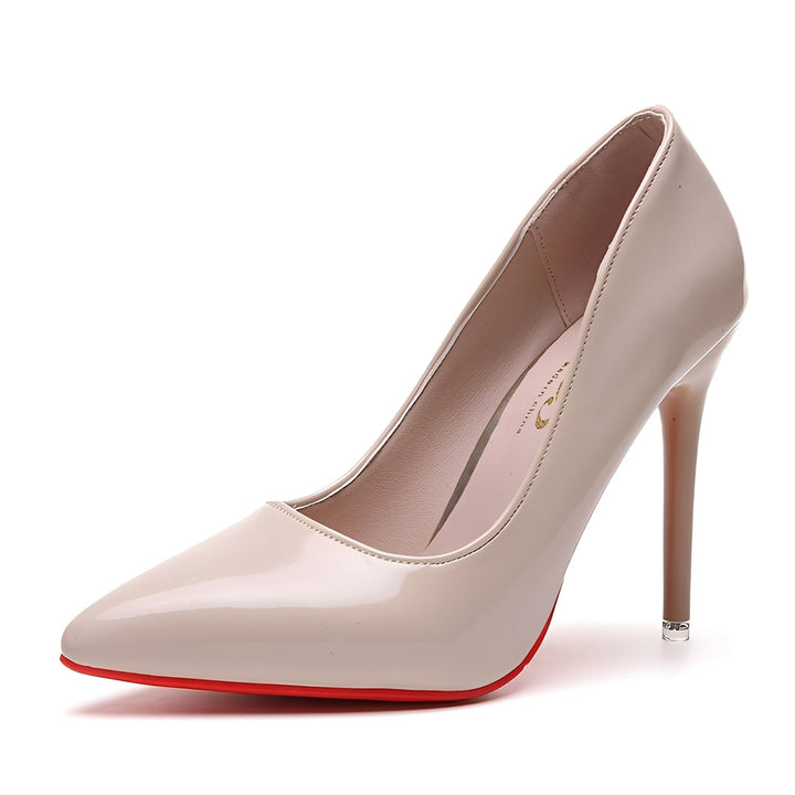 Sapatos de plataforma femininos Caroline, bico fino e salto alto, elegantes para festa e ocasiões especiais.