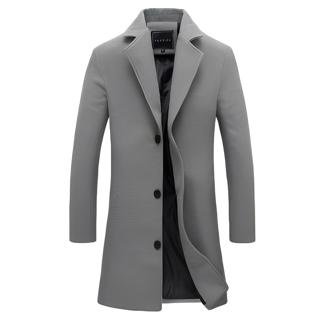 Casaco masculino clássico para inverno e outono, ideal para looks sociais e casuais.