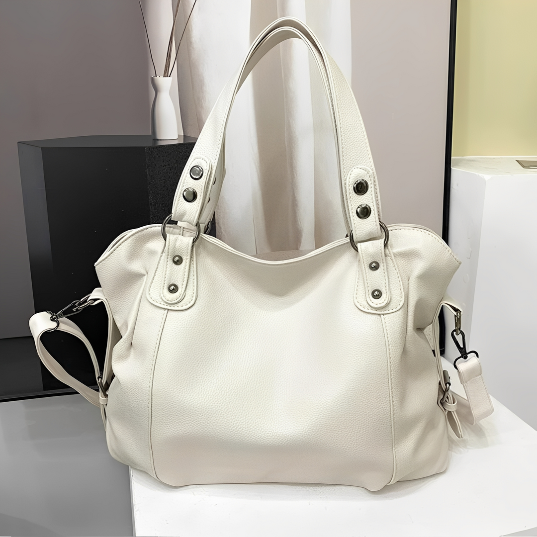 Acessório feminino: bolsa grande elegante para o dia a dia, estilo casual e versátil de ombro.