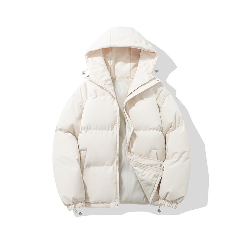 Jaqueta feminina de inverno quente com capuz, roupa feminina essencial para dias frios.