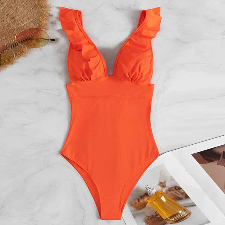 Maiô feminino de verão, design elegante e confortável. Roupa de banho perfeita para dias de praia e piscina.