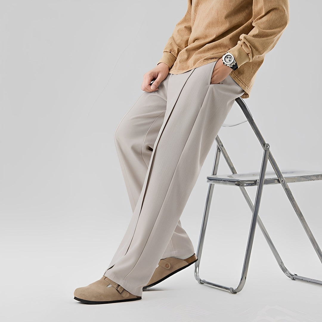 Calças formais Preston masculinas, elegantes para negócios e conforto duradouro. Moda masculina versátil.