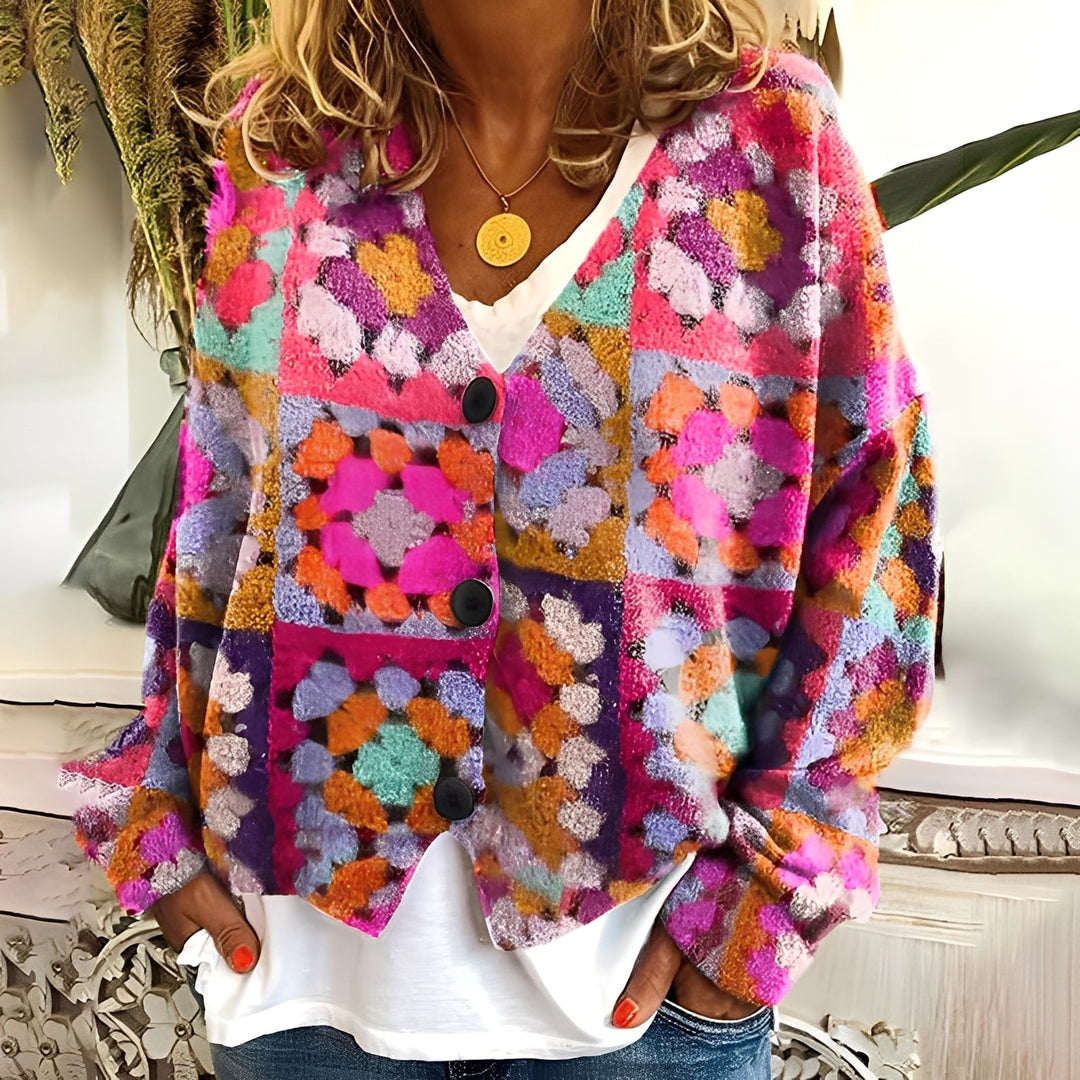 Suéter feminino Nydia, agasalho casual e elegante para o inverno, promovendo conforto e estilo.