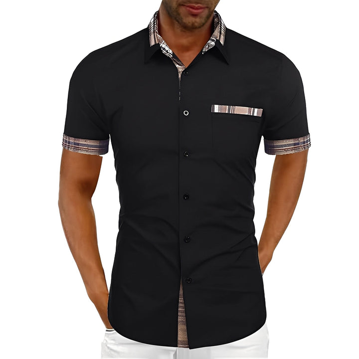 Camisa masculina casual de verão, design moderno e fresco, ideal para aproveitar o dia a dia com estilo.