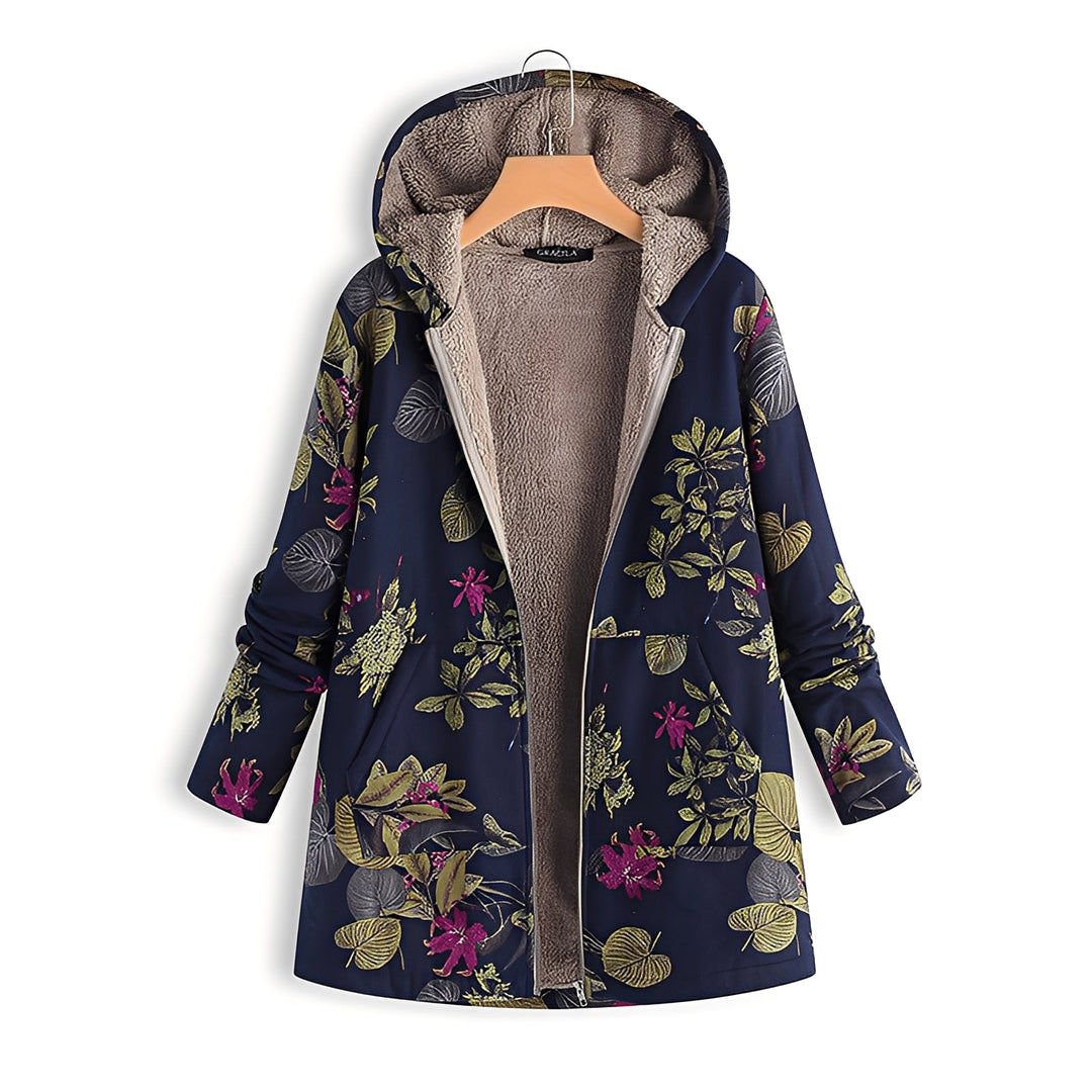 Casaco feminino vintage com capuz, estilo retrô para outono inverno. Perfeito para moda streetwear e conforto casual.