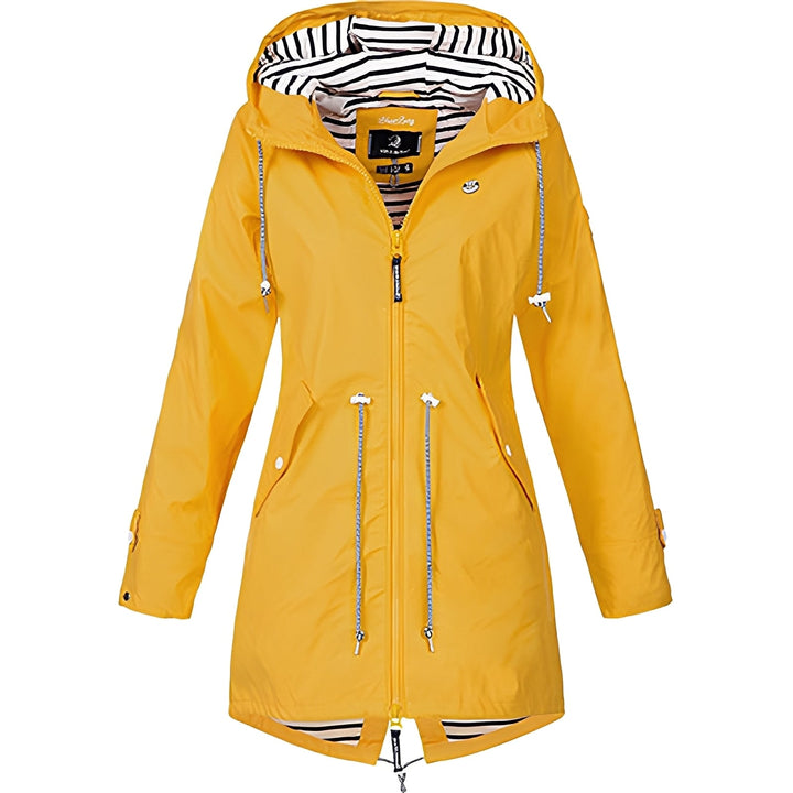 Jaqueta feminina casual Rosannah com capuz, ideal para exterior no outono e inverno, proporcionando conforto.