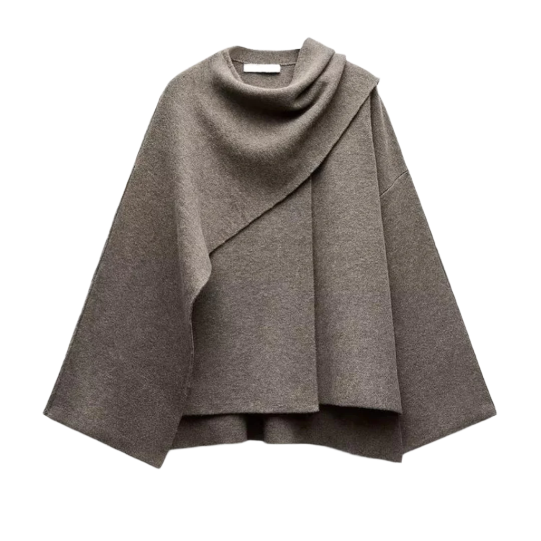 Capa feminina elegante e estilosa, perfeita para primavera/outono, adicionando um toque chic a qualquer roupa.