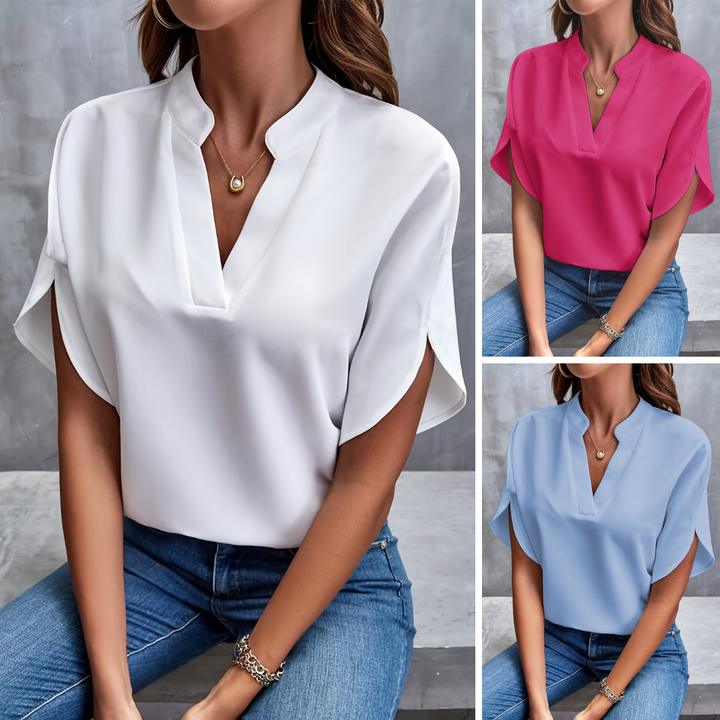 Blusa feminina confortável e chique, leveza ideal para as estações de primavera e verão.