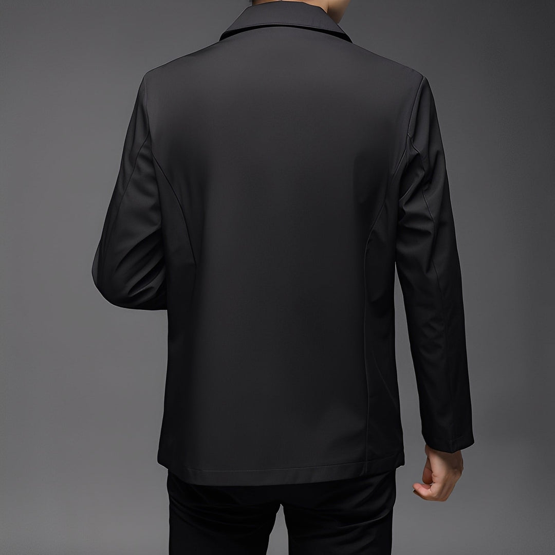 Casaco masculino Owen slim-fit, roupa casual versátil para moda masculina outono inverno.