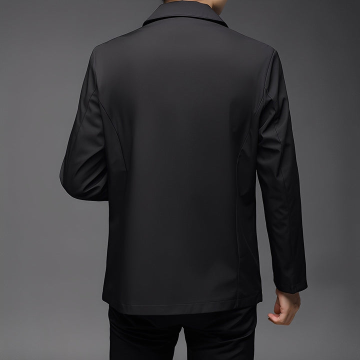 Casaco masculino Owen slim-fit, roupa casual versátil para moda masculina outono inverno.