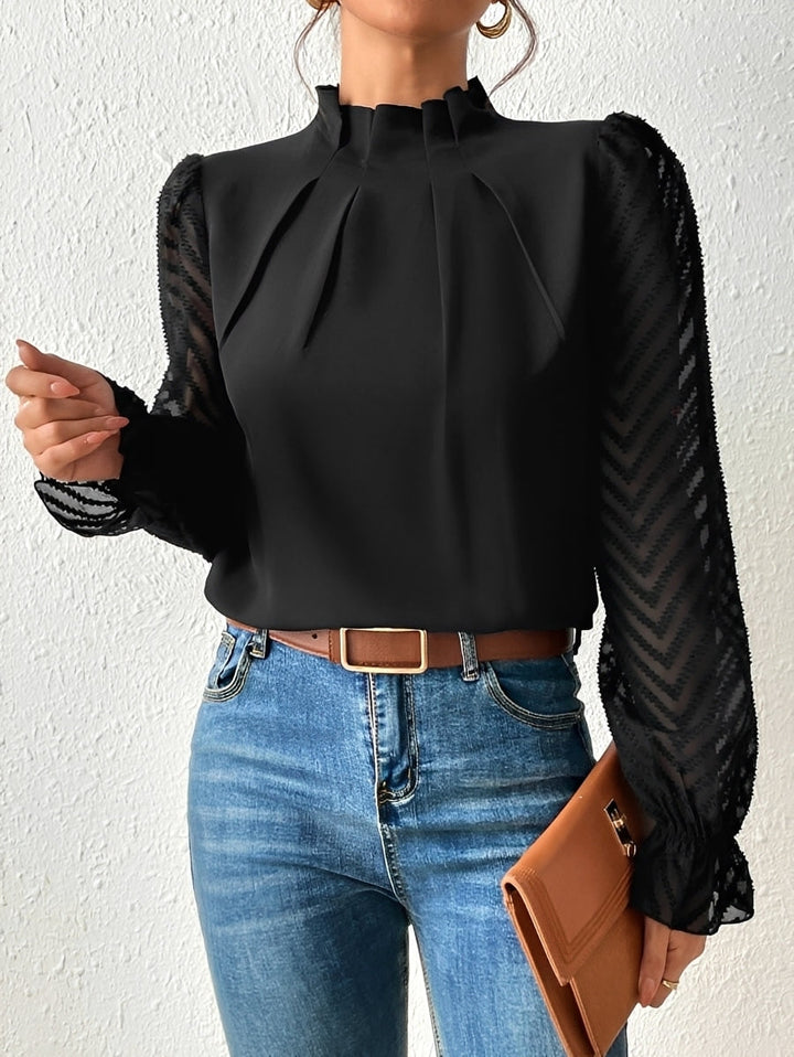 Blusa feminina com manga longa, elegância e conforto para seu estilo. Roupa social feminina e casual chic.